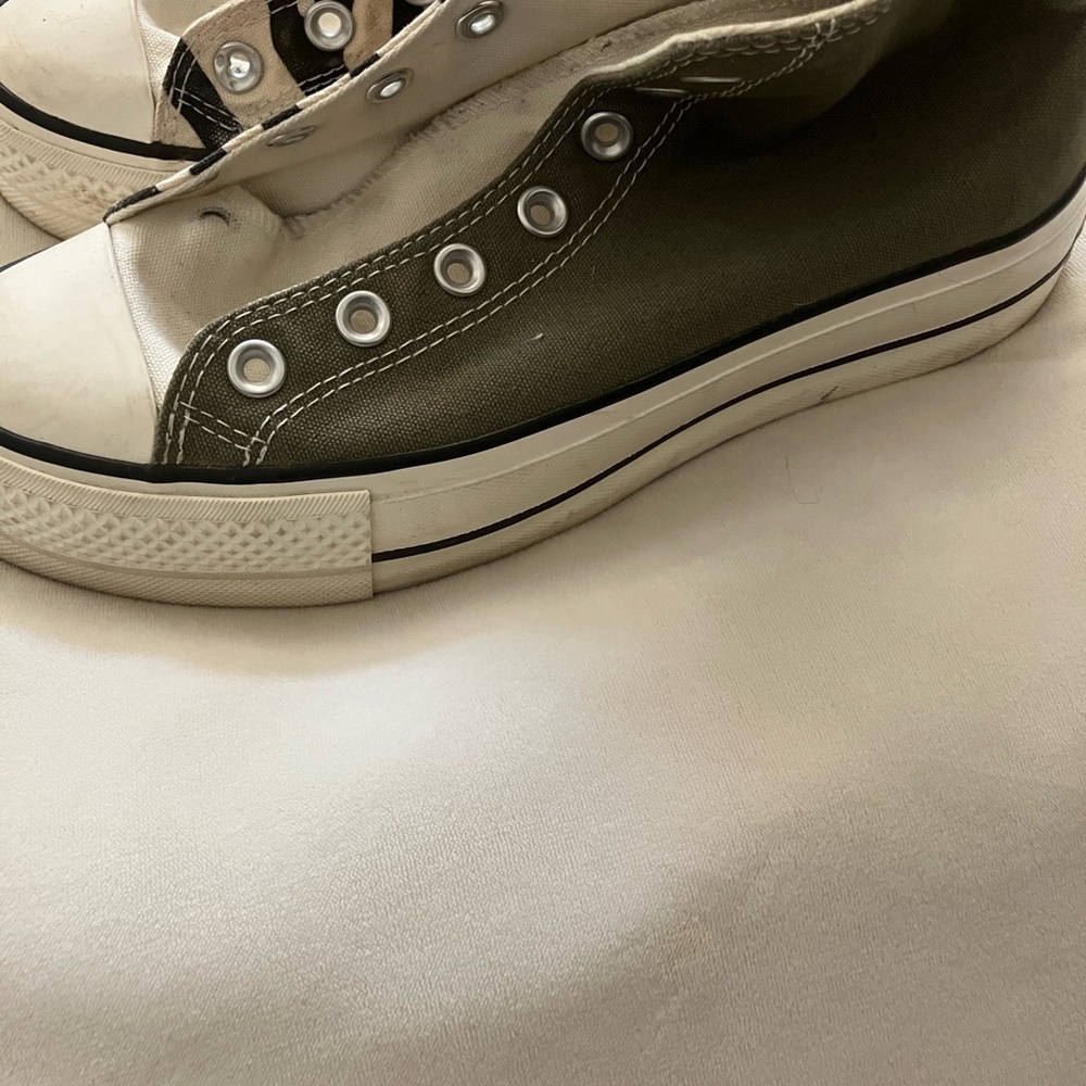 Converse Two-Tone Black and White Platform Shoes